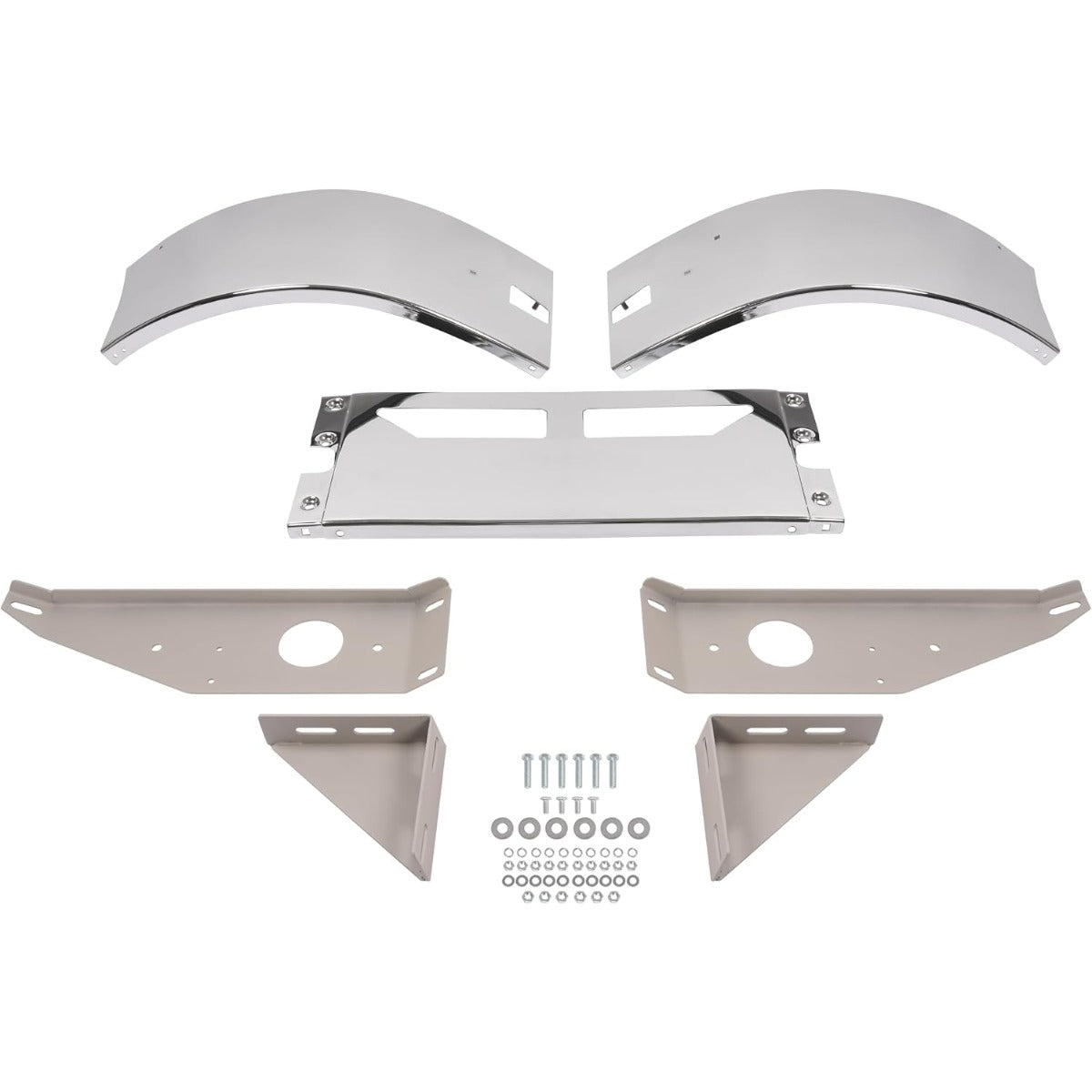 KUAFU Front Bumper Compatible with Kenworth T660 Chrome 16" Front Wrap