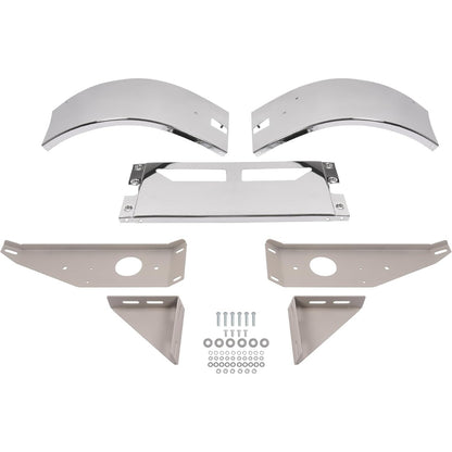 KUAFU Front Bumper Compatible with Kenworth T660 Chrome 16" Front Wrap