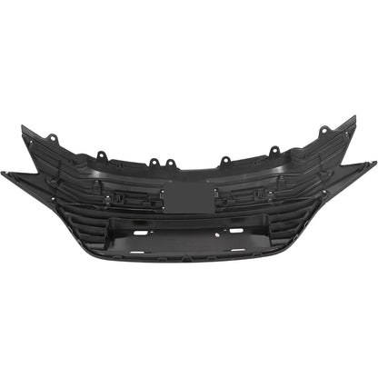 Front Upper Bumper Grille Compatible With 2016 2017 2018 Honda HRV HR-V Grill Assembly Chrome Glossy Black Replacement for 71121-T7W-A00