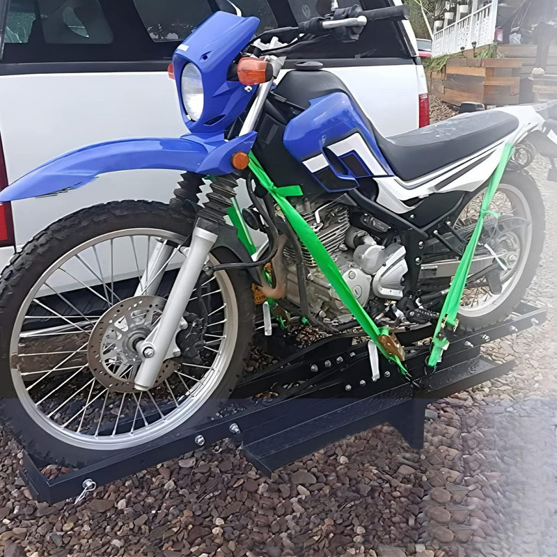 600LBS Steel Motorcycle Scooter Dirtbike Carrier Hauler Hitch Mount Rack Ramp Anti Tilt T-NS-MRC001T