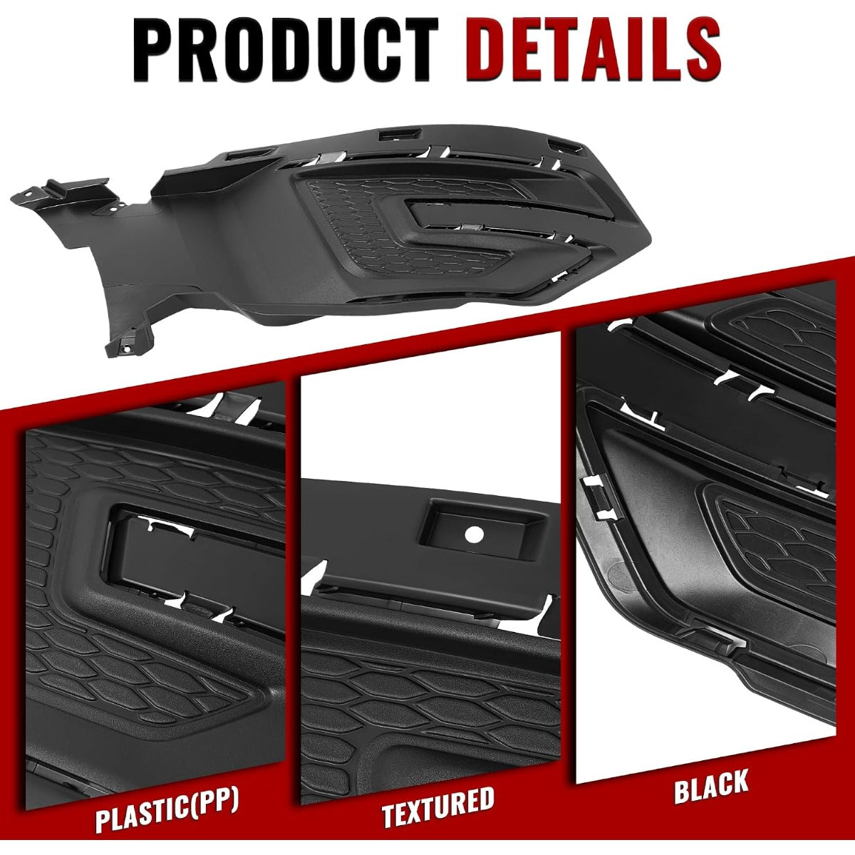 HECASA Fog Light Bezel Compatible with Explorer/Police Interceptor Utility