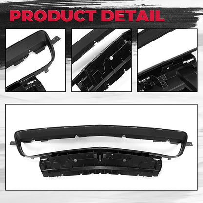 Front Bumper Lower Grille Reinforcement Compatible with 2015-2022 Dodge Challenger Black Grille Assembly Replacement for 68260158AA CH1037123