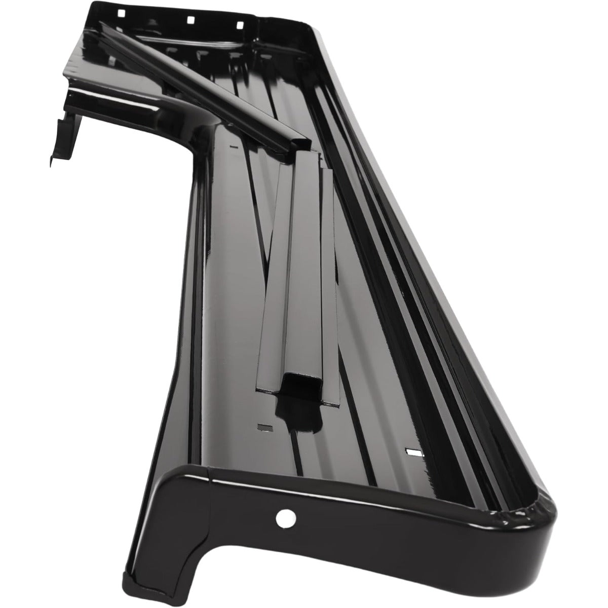 Running Board Pair Compatible with 1953-1956 Ford F100 2-Door Pickup Truck Short Bed Step Board Powder Coated Black Steel Left+Right