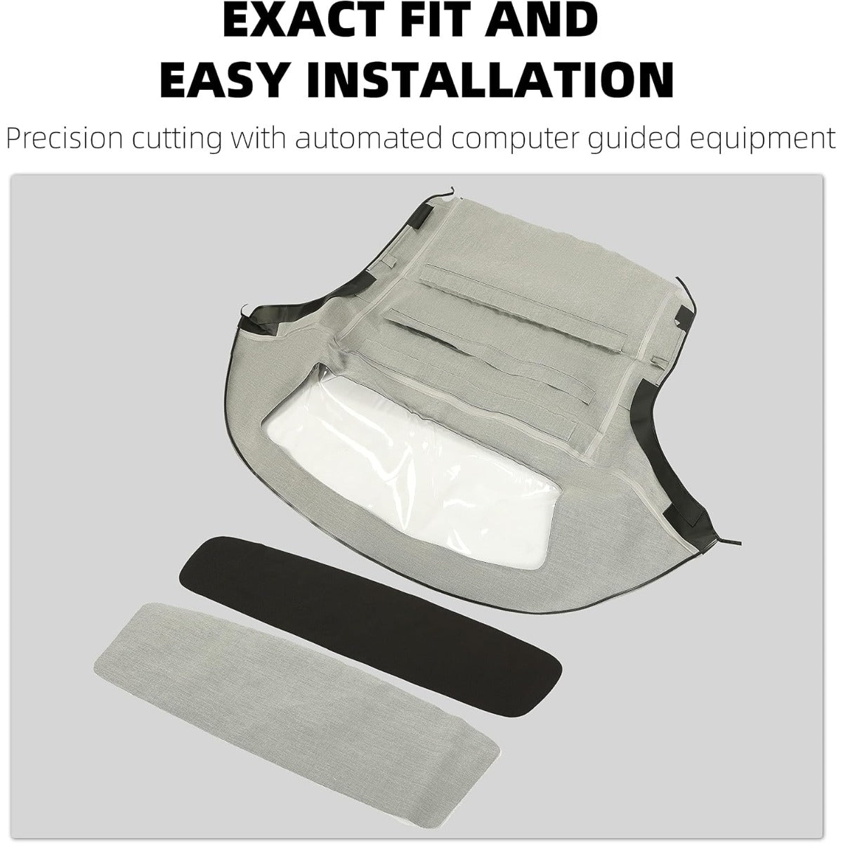 Kojem Convertible Soft Top Roof Cover Compatible with 1996-2002 BMW Z3 & M Roadster Convertibles Black with Plastic Window Replace for 54318411121 BM-33902 BM33902