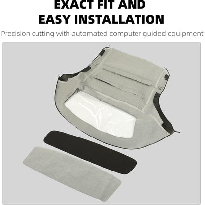Kojem Convertible Soft Top Roof Cover Compatible with 1996-2002 BMW Z3 & M Roadster Convertibles Black with Plastic Window Replace for 54318411121 BM-33902 BM33902