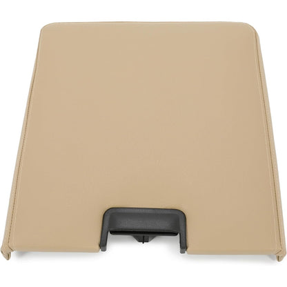 KUAFU Center Console Lid Compatible with 2007-2014 Chevy Chevrolet Silverado Avalanche Suburban Tahoe GMC Sierra Yukon Replace for 20864151 924-810 Seat Armrest Cover with Latch Plastic Leather Brown