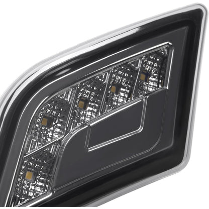 HECASA Pair LED Side Marker Lights Compatible with 2008-2011 Mercedes-Benz C300 C350 C63 AMG 4 Door Sedan Models Side Marker Lamps Replacement for MB2554100 MB2555100 LH&RH Smoke Lens Black Housing