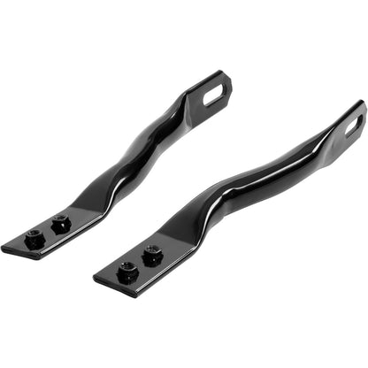 ALMULOO Front Bumper Bracket Compatible with 2015-2019 Chevrolet Silverado 2500 HD/3500 HD & GMC Sierra 2500 HD/3500 HD Replace 22774471 22774470 GM1043125 GM1042125 Steel Powder Coated Black