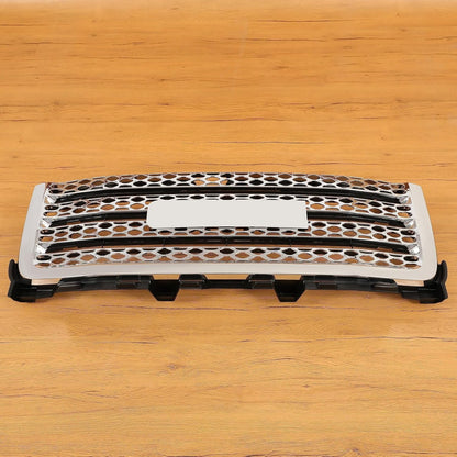 Front Bumper Grille Compatible with 2011-2014 GMC Sierra 2500 HD 3500 HD Replacement for GM1200633 20966057 Bumper Guard Grill W/O Emblem Plastic Chrome Silvery