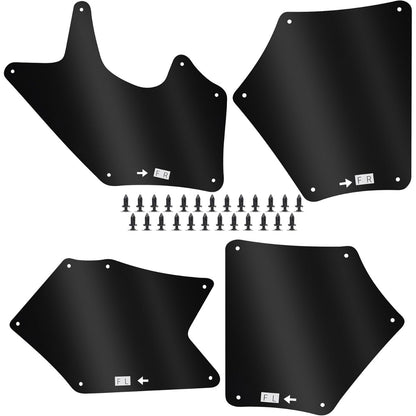 Front Splash Guards Fender Liner Shields w/Clips for 2007-2022 Toyota Tundra Sequoia Replace for Apron Seal Mud Flaps Mudflaps Mudguards 4Pcs