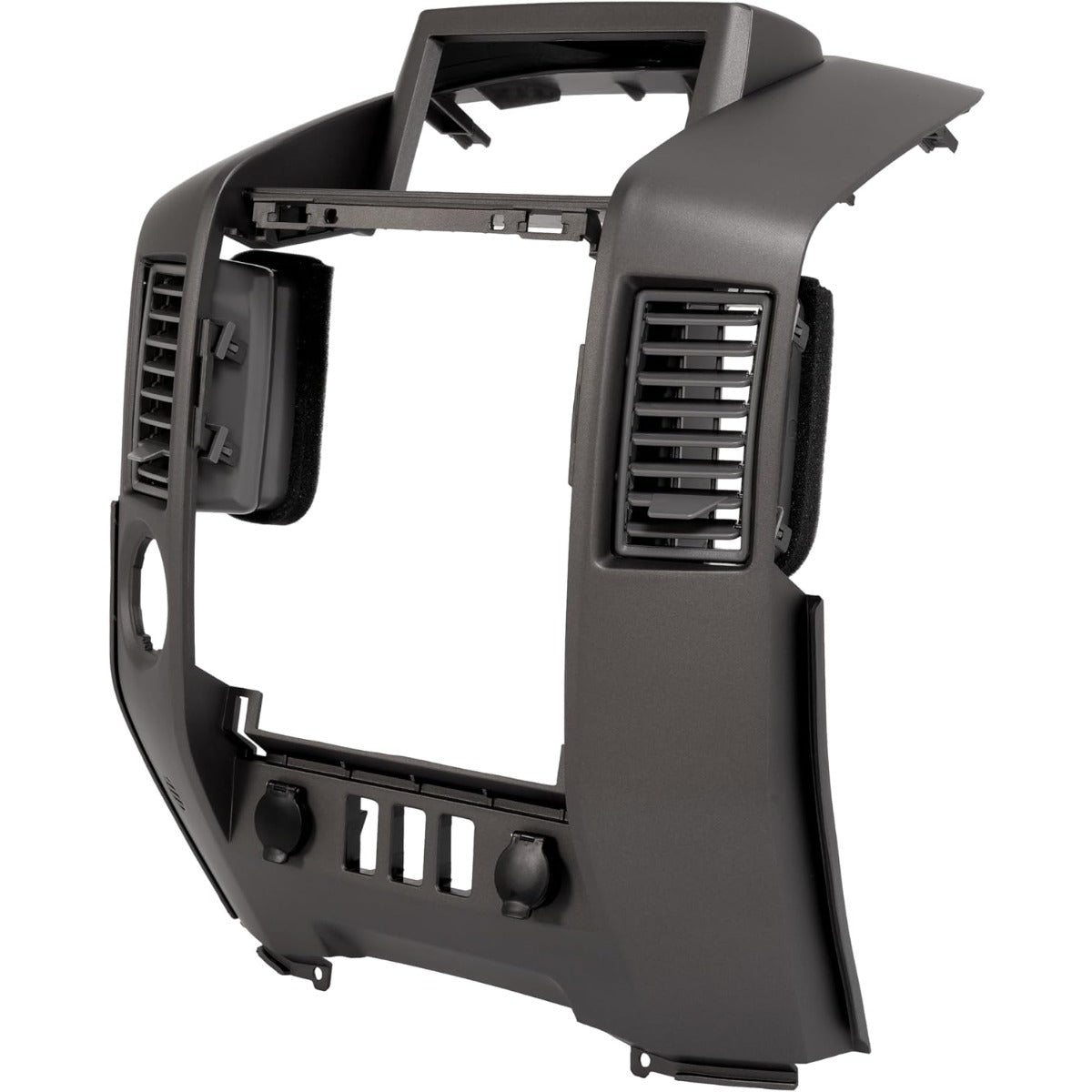 Instrument Panel Lid Finisher Bezel Compatible with 2004 Nissan Pathfinder Armada 2005-2007 Nissan Armada 2004-2007 Nissan Titan Dash Audio A/C (WITHOUT Center Speaker, Silvery Grey)