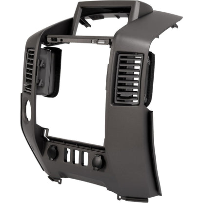 Instrument Panel Lid Finisher Bezel Compatible with 2004 Nissan Pathfinder Armada 2005-2007 Nissan Armada 2004-2007 Nissan Titan Dash Audio A/C (WITHOUT Center Speaker, Silvery Grey)