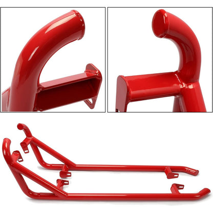 Red Nerf Bars Rock Sliders Compatible with 2014-2023 Polaris RZR XP 1000/ Turbo/Turbo S, RZR 900/900 XC/S 900/ S 1000 (2 Doors) Left & Right Side Steps - 2 Seater LYPS-007-2