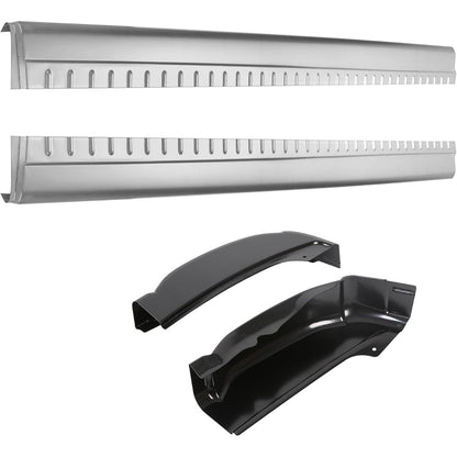ECOTRIC Rocker Panels Cab Corners Compatible with 1999-2007 Chevy GMC | Compatible with 1999-2007 Chevy Silverado GMC Sierra 4 Door Extended Cab Trucks Lower Slip-On Metal 2 Packages