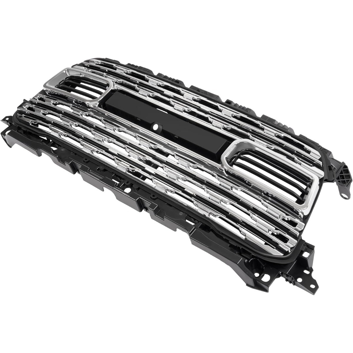 Front Grill Compatible with 2020-2024 Dodge Ram 2500/3500 Front Bumper Grille Plastic (ABS) Chrome+Painted Silvery+Black Replacement for 68516019AA