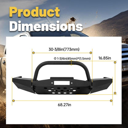 ECOTRIC Front Bumper Compatible with 1998-2011Ford Ranger