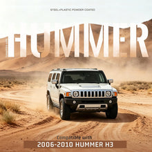 Running Boards Compatible with 2006-2010 Hummer H3 4-Door | Side Nerf Bars Running Boards Step Rails Steel+Plastic Powder Coated Black