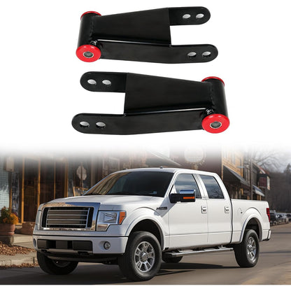 2-3 inch Rear Drop Lowering Leveling Shackles Compatible with Ford F150 2004-2014 2WD 4WD Adjustable