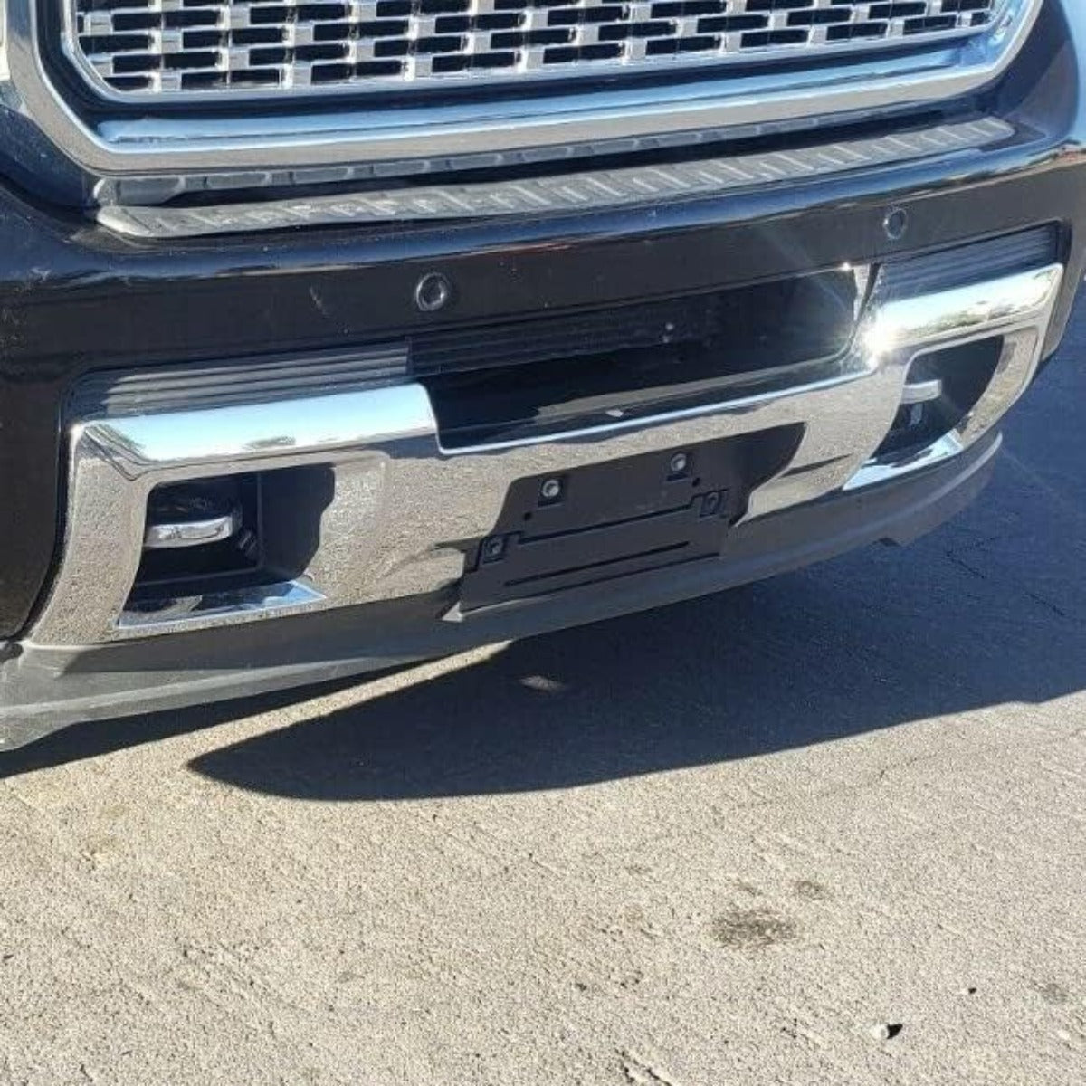 ECOTRIC Front Bumper Skid Plate Panel Lower Cover Compatible with 2015-2019 GMC Sierra 2500/3500 HD 4 Door Replace for GM1053103 23178964 23178780 Silvery