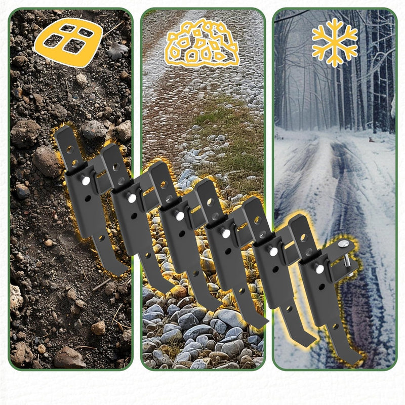 KUAFU ATV/UTV Chisel Plow Scarifier Implement w/ 6 Independently Adjustable Chisels Fit for ATV UTV Most Lawn/Garden Tractors Universal Cultivator Attachments Steel Power Coated