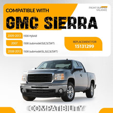 Front Bumper Lower Valance Compatible with 2007-2013 GMC Sierra 1500 Replacement for 15131299 GM1015100 Air Dam Deflector w/Tow Hook Hole, Fog Light Holes & Grille Provision
