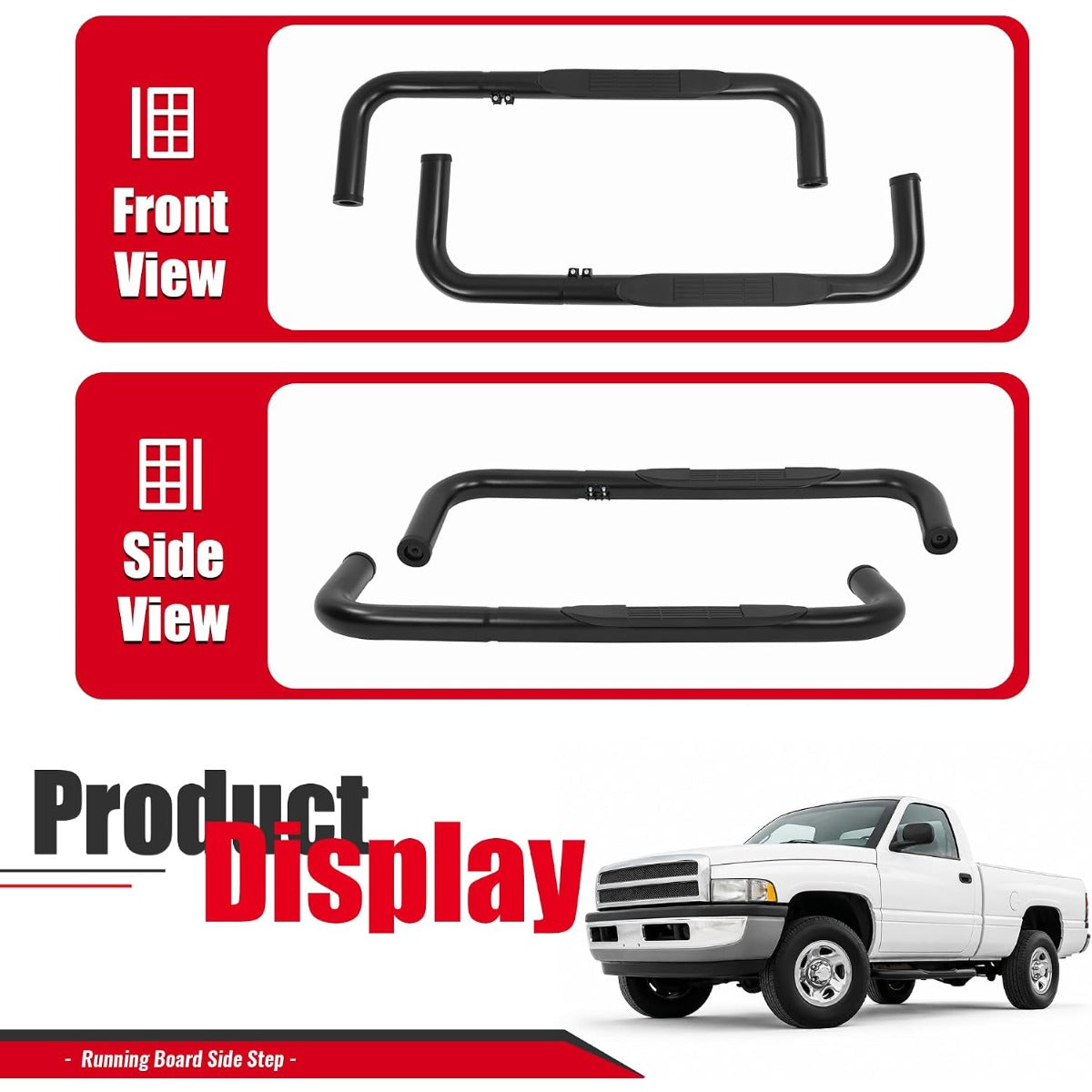 Running Board Step Compatible with 1994-2002 Ram 1500/2500/3500
