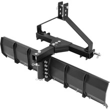 52 Inches 3 Point Scrape Blade Compatible with Category 0, Cat 1, 3 Point Tractors Rear Grader Blade for Grading Driveways, Arenas, Gravel, Top Soil Adjustable Heavy Duty Steel Powder Coated Black