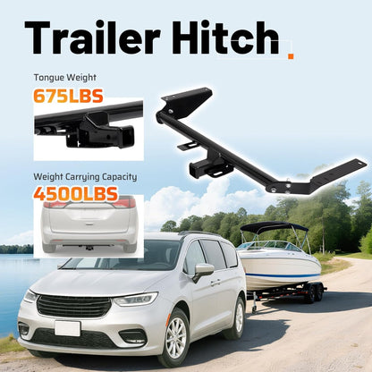 Class 3 Trailer Hitch, 2 Inch Receiver Compatible with 2022-2025 Chrysler Grand Caravan 2017-2025 Chrysler Pacifica 2020-2025 Voyager Trailer Hitch Receiver