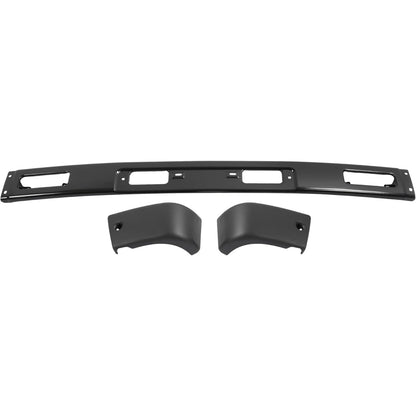 ALMULOO Front Bumper Assembly Compatible with 1984 1985 1986 1987 Toyota 4Runner Sport Utility Pickup Base/LN67/RN63/SR5 Turbo Standard Cab Pickup Replacement for TO1002118,TO1004157,TO1005116