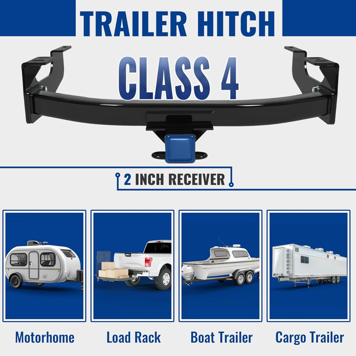KUAFU Class 4 Trailer Hitch Compatible with 97-16 F250 F350 F450 97-04 F150