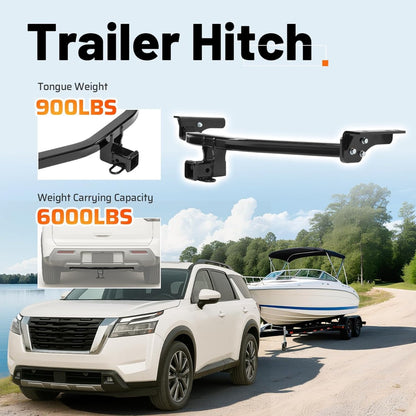 Class 3 Rear Trailer Hitch, 2 Inch Receiver Compatible with 2022-2025 Nissan Pathfinder, 2022-2025 Infiniti QX60
