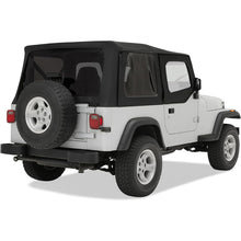 Convertible Soft Top Kit for 1987-1995 Jeep Wrangler YJ Black Soft Roof w/Upper Half Doors and Tinted Plastic Windows & Aluminum + Steel Mounting Frames Complete Replacement