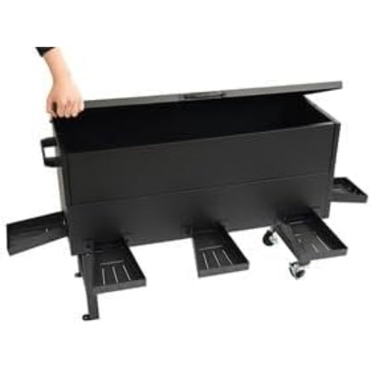 128 Pound Freestanding Livestock Feeder, Rustproof Metal Gravity