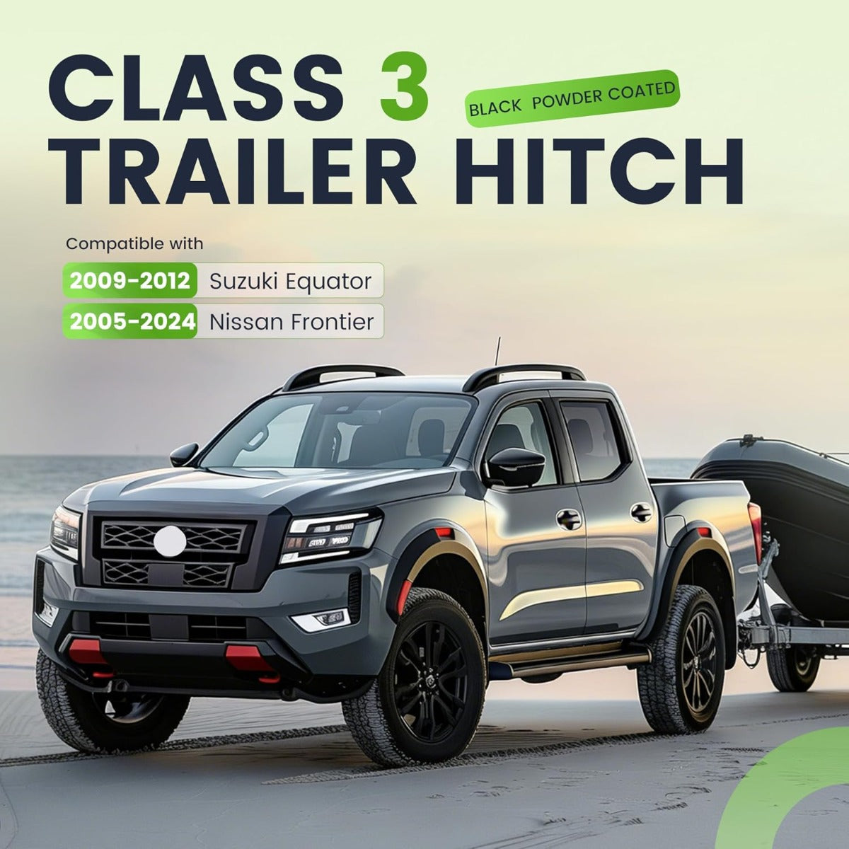 HECASA Class 3 Trailer Hitch Compatible with 2005-2024 Suzuki Equator