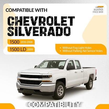 KUAFU Front Bumper Face Bar Compatible with 2016-2018 Chevy Silverado