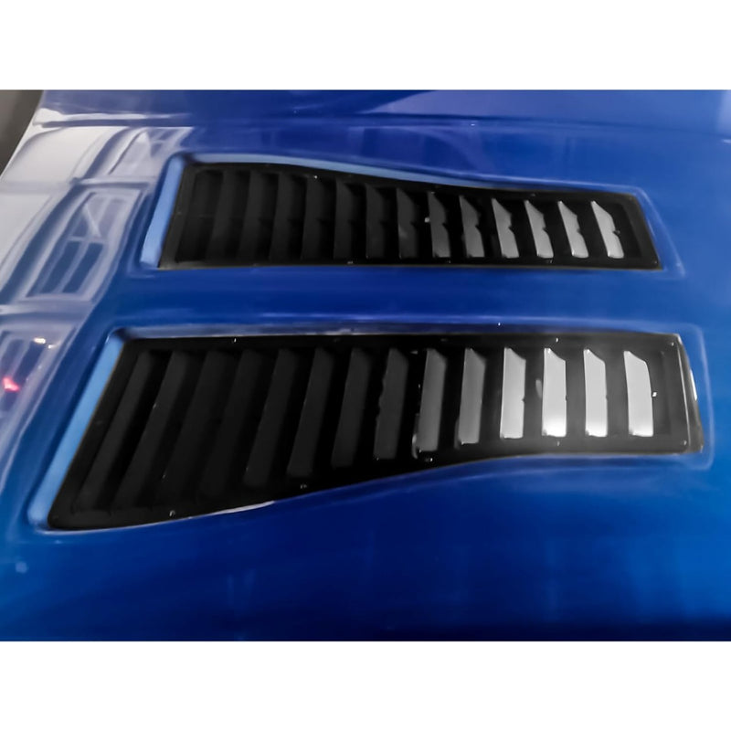 HECASA Steel Hood Louver Inserts Hood Scoop Compatible with 1985-1990 Chevy Chevrolet Camaro Z28 IROC-Z IROC Vented Heat Extractor Steel Black Powder Coated