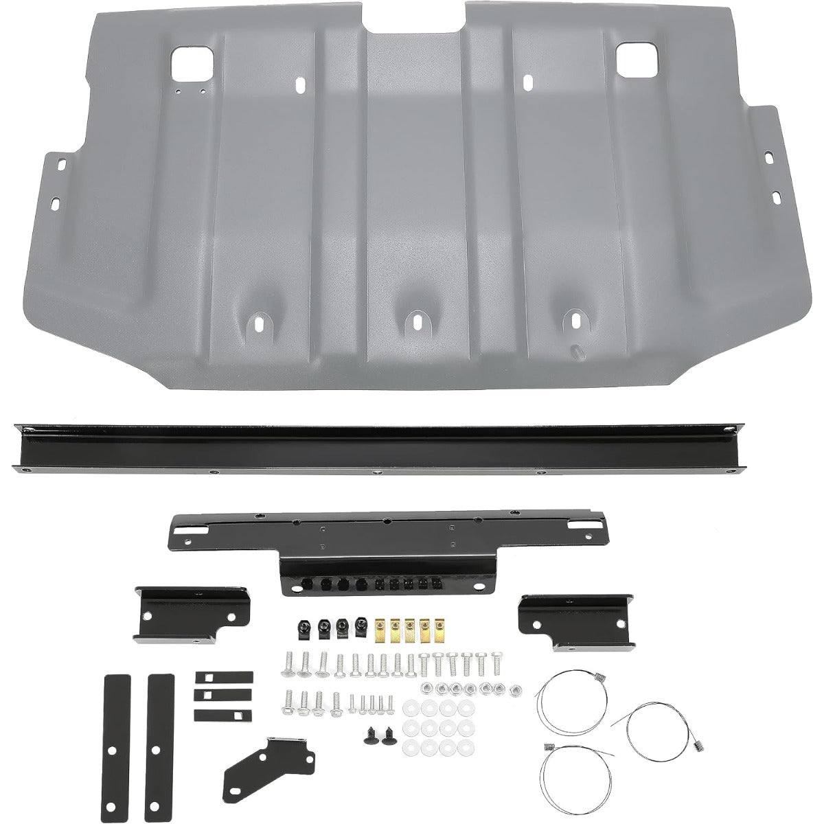 Skid Plate Compatible with 2007-2013 Toyota Fj Cruiser with 5000 Pound Bumper Hitch Only Aluminum Steel Powder Coated