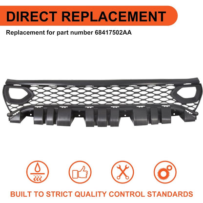 Front Upper Grille Assembly Compatible With 2015-2023 Dodge Charger SRT SXT Pursuit R/T SE GT Scat Pack Daytona Replacement for 68417502AA Mesh Grill W/ 2 Side Bezels LYAP-335-3