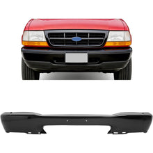 ALMULOO Front Bumper(3Pcs) Compatible with 1998-2000 Ford Ranger W/O Molding Holes Replace For FO1002347, XL5Z17757APTM, YL5Z17757AAA Steel Powder Coated