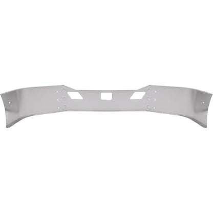 Front Bumper Assembly Compatible with 2011-2022 Kenworth T680 w/Two Tow &Custom Radar Sensor Cut-out w/Brackets 3PCs Steel Chrome Silvery