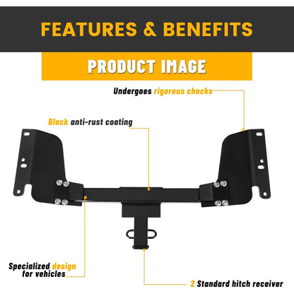 Class 3 Trailer Hitch Compatible with 2018-2024 Chevy Chevrolet Equinox GMC Terrain 2 Inch Towing Hitch Receiver