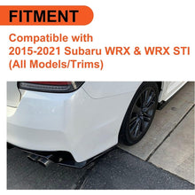 ECOTRIC Rear Bumper Valance Lip Spoiler Compatible with 2015-2021 Subaru WRX STI Rear Spat Bumper Valance