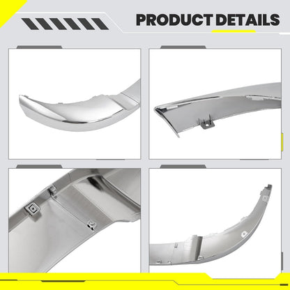 KUAFU Front Bumper Cover Upper Trim Cap Compatible with 2011-2014 Chevy Chevrolet Silverado 2500 3500 HD GM1014106, 25883355 ABS Plastic Chrome Replacement Only 3PCS-Silvery