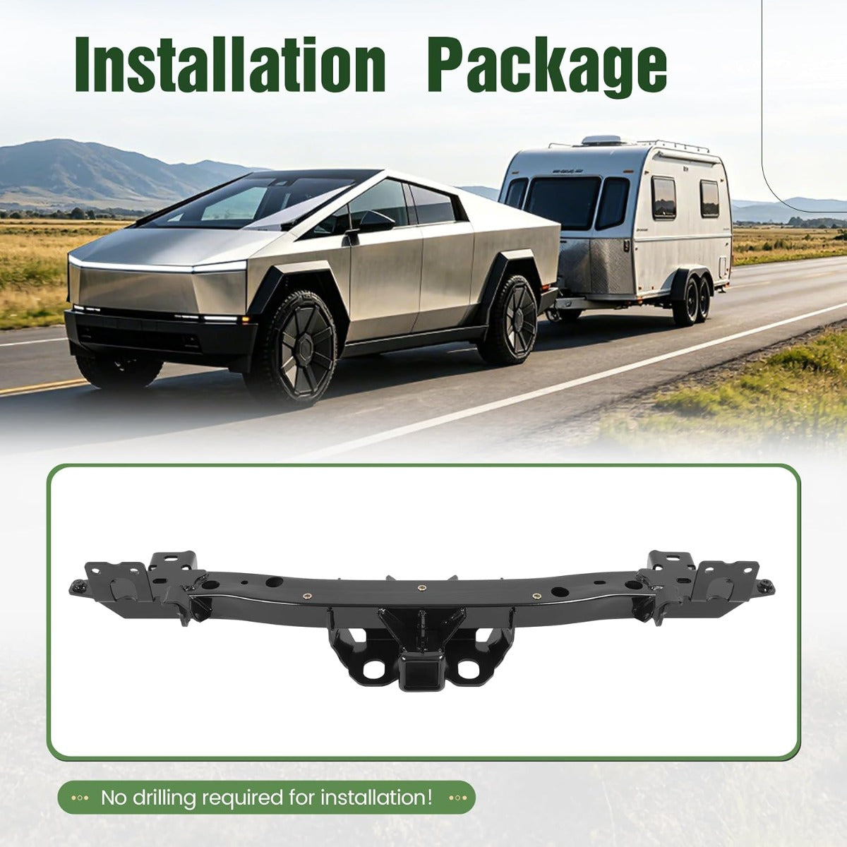 ALMULOO 2'' Trailer Hitch Receiver Compatible with Cybertruck Suitable