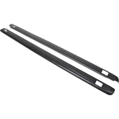 6'6" Bed Rail Caps Cover Compatible with 1999-2006 Chevy Chevrolet Silverado & GMC Sierra 1500 2500 3500 Replacement for 72-01151 Truck Side Rail Protectors W/Stake Holes Black (Pair)