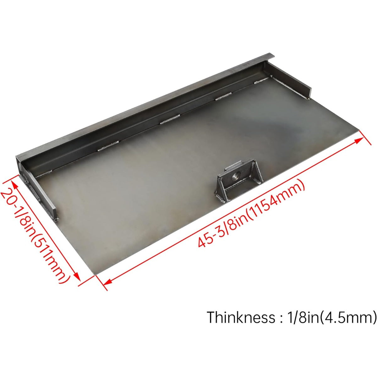 1/8 Inches Skid Steer Mount Plate Compatible with Early Single Pin Mustang Tractor Steel Mounting Quick Tach Attachment Loader Plate