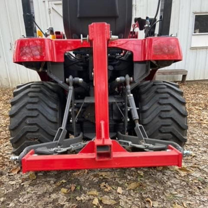2 Inches Receiver 3 Point Trailer Hitch Category One Tractor Tow Red Gooseneck Drawbar Adapter with One Year Warranty