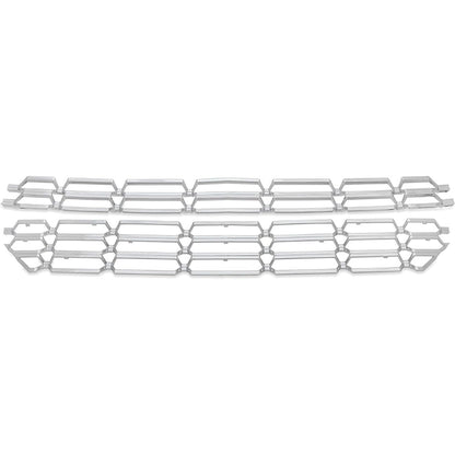 Grille Overlay Cover Inserts Compatible with 2016-2018 Chevy Chevrolet Silverado 1500 Front Bumper Upper Grille Cover Overlay Guard Chrome Silver