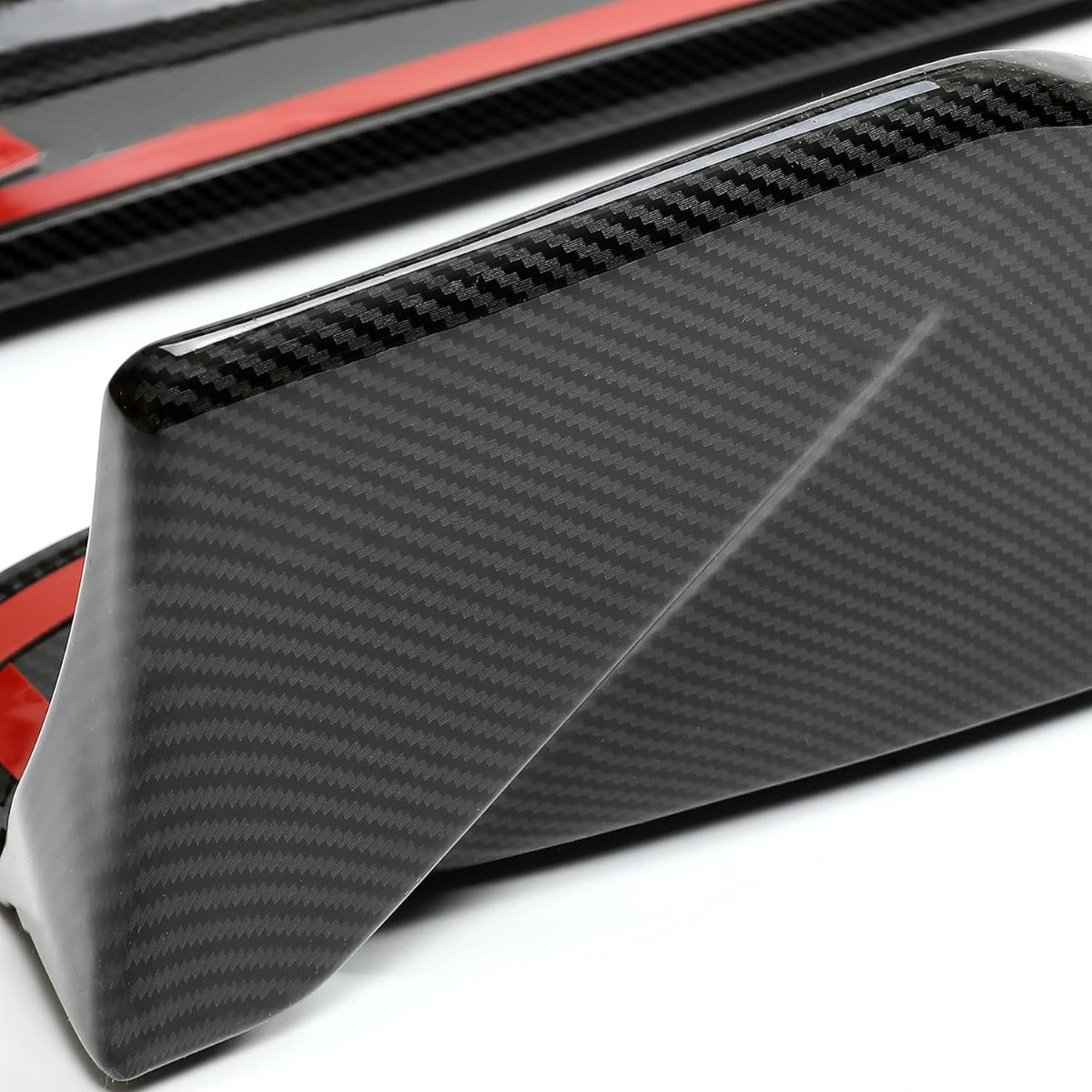 Side Skirt Extension Replacement 4Pcs Compatible with 2017-2023 Tesla Model 3 Carbon Fiber Printing Rocker Panels Guard Body Kit ABS Plastic Side Trim