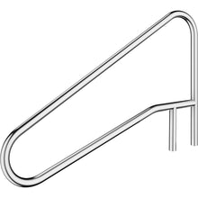 ECOTRIC Pool Handrail Swimming Pool Stair Rail 49-3/8"X35-3/8 304 Stainless | Steel Deck Mounted Cross Brace 300Lbs Load Capacity